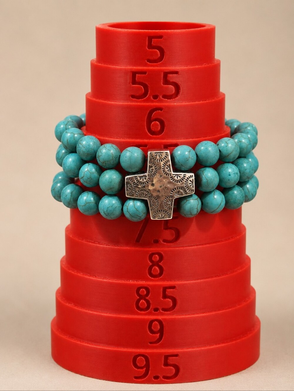 Silpada 925 Sterling Silver Triple Strand Turquoise Beaded Bracelet. - Picture 7 of 8